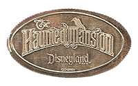  DL0518 Retired Haunted Mansion Banner pressed quarter or elongated coin image.