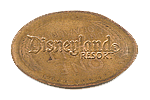 DL0521r DISNEYLAND  ®  RESORT pressed penny stampback.