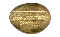 Space Mountain 35th Anniversary pressed token stampback