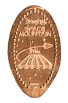 DL0529p Retired Space Mountain Logo DISNEYLAND PARK SPACE MOUNTAIN 35th Anniversary pressed penny or souvenir coin image.