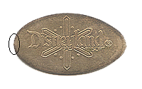 DL0536r DISNEYLAND  ®  RESORT with large snowflake Souvenir pressed nickel reverse.