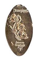 DL0539 Retired Scrooge & Great Nephew SEASON'S GREETINGS 2012 Souvenir pressed nickel or souvenir coin image.