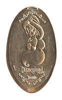 DL0543 Retired Jasmin First Version pressed quarter or elongated coin image.