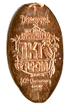 DL0551 Tiki Room Logo Tiki Room 50th Anniversary pressed penny or elongated coin image.