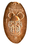 DL0552 Mickey Tiki Mask Tiki Room 50th Anniversary pressed penny or elongated coin image. 