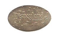 DL0566r DISNEYLAND  ®  RESORT with confetti in the background Souvenir pressed nickel reverse.