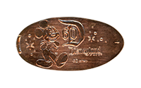 DL0599 60th Bow Tie Mickey D60 pressed penny