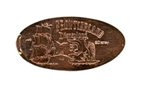 DL0619 60th Columbia & Canoes Frontierland pressed penny