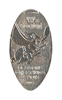 DL0625 Santa Dumbo Season's Greetings 2015  Souvenir pressed nickel.