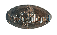 DL0625 DISNEYLAND & reg; PARK Mickey Mouse  Ornament with Button Eyes  pressed nickel reverse. 
