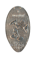 DL0626 Classic Mickey Happy New Year 2016 Souvenir pressed nickel.