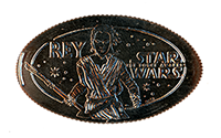 DL0634 Star Wars The Force Awakens Rebel Forces  Rey  horizontal elongated coin image.