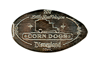 DL0671 2017 Little Red Wagon Corn Dogs souvenir pressed nickel coin image. 