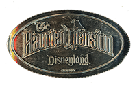 DL0678 Haunted Mansion Banner pressed quarter or elongated coin image.