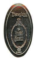 DL0679 Haunted Mansion Logo pressed quarter or elongated coin image. 