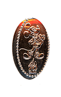 DL0870 Vending Style Penny Press Machine Proud Mickey Mouse with a 70th Anniversary Logo, vertical Disneyland Resort 70th Anniversary pressed penny image.   Located in the EngineEar Souvenirs Gift Shop, Toontown, Disneyland, USA. First reported onstage by May 16, 2025 