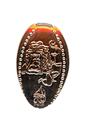 DL0886 Vending Style Penny Press Machine Aladdin and The Cave of Wonders over a 70th Anniversary Logo, vertical Disneyland Resort 70th Anniversary pressed penny design. Located in the Adventureland Bazaar, Rajah's Mint Machine number 1 of 3, Adventureland, Disneyland Park, USA. First reported onstage by May 21, 2025. 