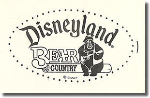 Coin engraving art for the first Disneyland Bear Country pressed coin.