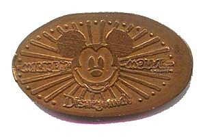 "Flat Ears" Mickey Mouse Rays  Pressed Penny