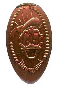 Donald Duck Pressed Penny