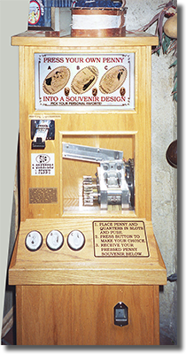 Pocahontas, John Smith and Powhatan DL0048-50 pressed penny machine. Image courtesy of the Wooten Family.
