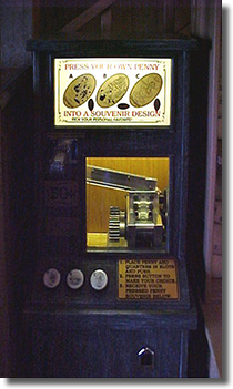 Bonanza Outfitters Donald Duck and Mickey Mouse DL0107, 108, 109 Pressed Penny Machine.
