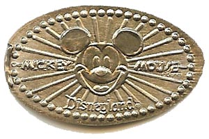 Standard view of Disneyland pressed coin variation