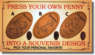 The DL0238-40 Dopey, Sleepy and Sneezy Pressed Penny Set