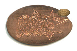 The Type I I Astro Blasters pressed penny stampback.