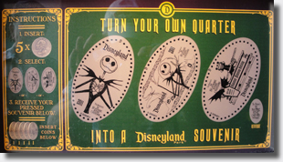 Disneyland quarter press sign 2011 NBC Nightmare Before Christmas pressed quarters
