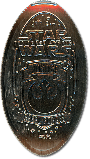 Star Wars The Rebel Forces Justice Logo pressed coin.