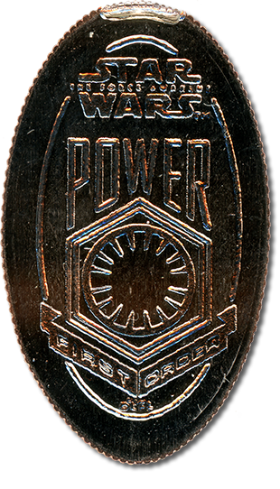 Star Wars The First Order Power Logo pressed coin.