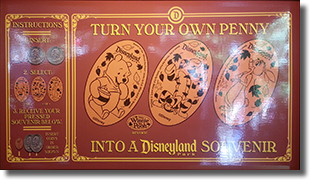 Winnie The Pooh pressed penny machine marquee 9-30-2016 DL0645, DL0646, and DL0647