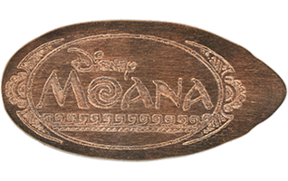 Disney Moana pressed coin stampback.