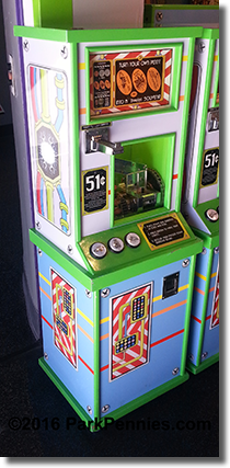 Tomorrowland vehicles pressed penny machine on 3-3-2017.