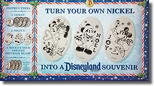 Disneyland Park 2019 Holiday Pressed Coins Marquee 12-3-2019