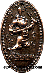 Band Leader Mickey pressed penny pin