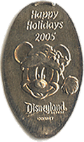 DL0338 Happy Holidays Mickey pressed nickel