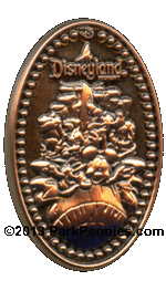 Splash Mountain Mickey and freinds pressed penny pin