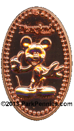 Mickey Mouse  pressed penny pin
