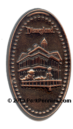 Pressed penny pin, the Haunted Mansion