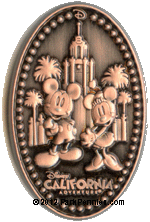 WDI pressed penny pin Mickey and Minnie  Carthay Circle
