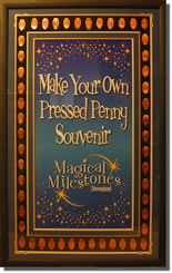 50th pressed penny framed collection with penny sign.