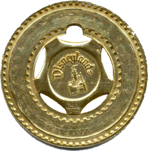 Medal Typer token or sovenir from Disneyland gold