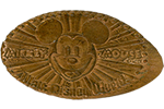 One of the first Walt Disney World Pressed Coins, the WDW Mickey Rays Pressed Penny circa 1992