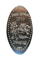 DN0085 2010 HAPPY HOLIDAYS MICKEY AND MINNIE SLEIGH RIDE Prototype Pressed Nickel.