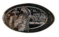 DN0127 prototype Star Wars The Force Awakens Rebel Forces Chewbacca elongated coin image.