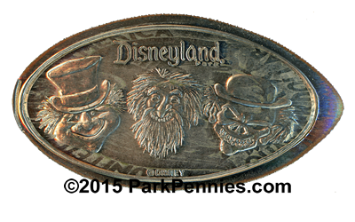DN0096 HAUNTED MANSION GHOSTS PHINEAS, GUS, AND EZRA Prototype Pressed Quarter.