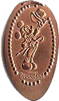 DN0019 Top Hat Mickey Penny Art prototype pressed penny.