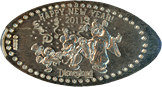 DN0082 2011 HAPPY NEW YEAR DONALD, MICKEY, GOOFY Prototype pressed nickels.